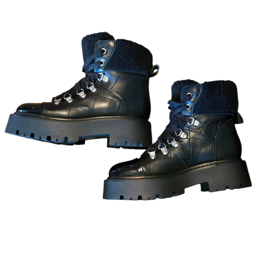 Steve Madden Reyen Leather Boots Size 6.5 - Picture 4 of 5